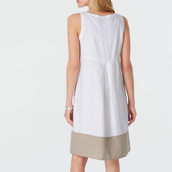 J. Jill - L - Very Pretty Linen Two-Pocket Dress - Picture 3 of 8